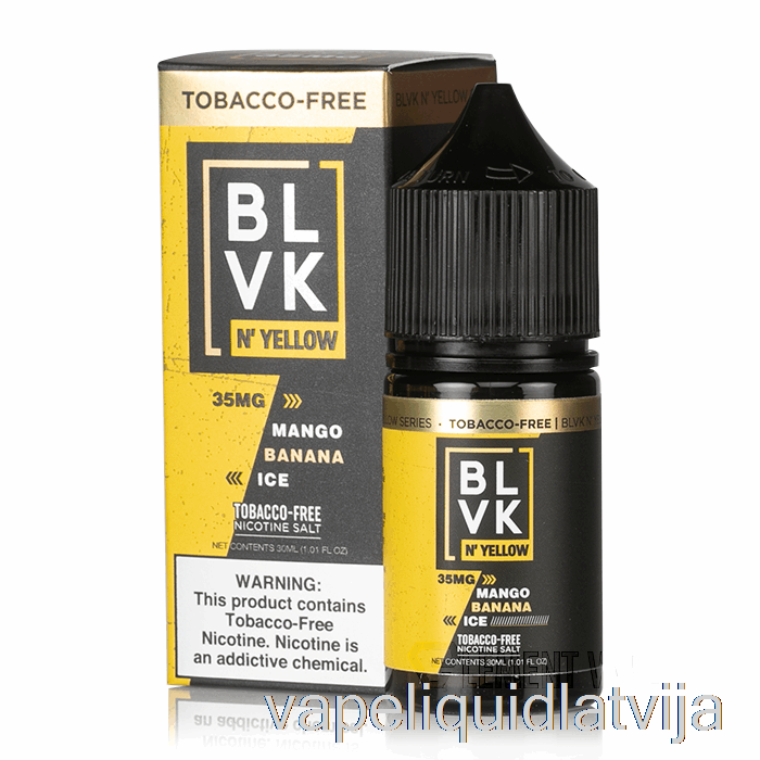 Mango Banānu Ledus - Blvk N' Yellow Salts - 30ml 35mg Vape šķidrums